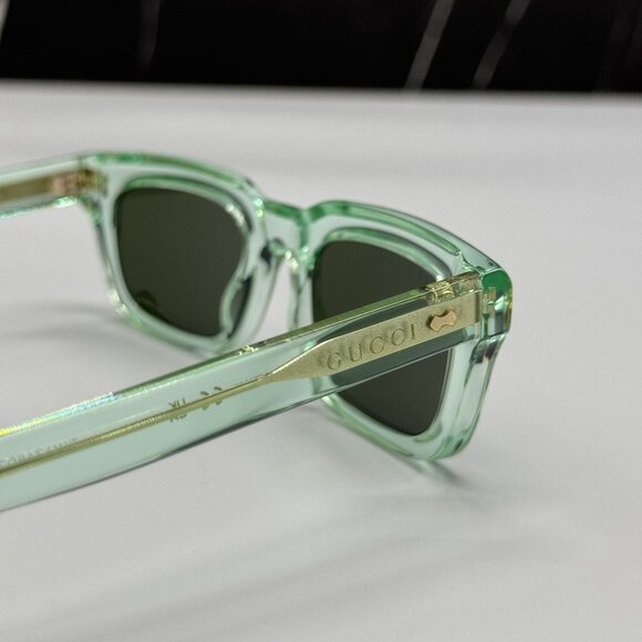 NEW GUCCI SUNGLASSES GG1524S 004 GREEN UNISEX EYEWEAR - Picture 7 of 8